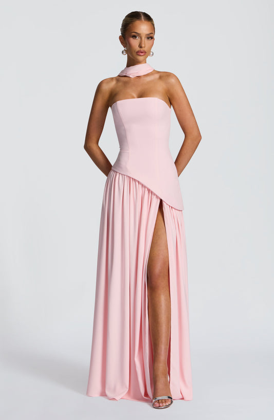 Maliyah Maxi Elbise – Pudra Pembe