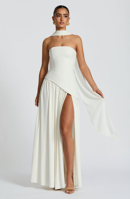 Maliyah Maxi Elbise – Fildişi