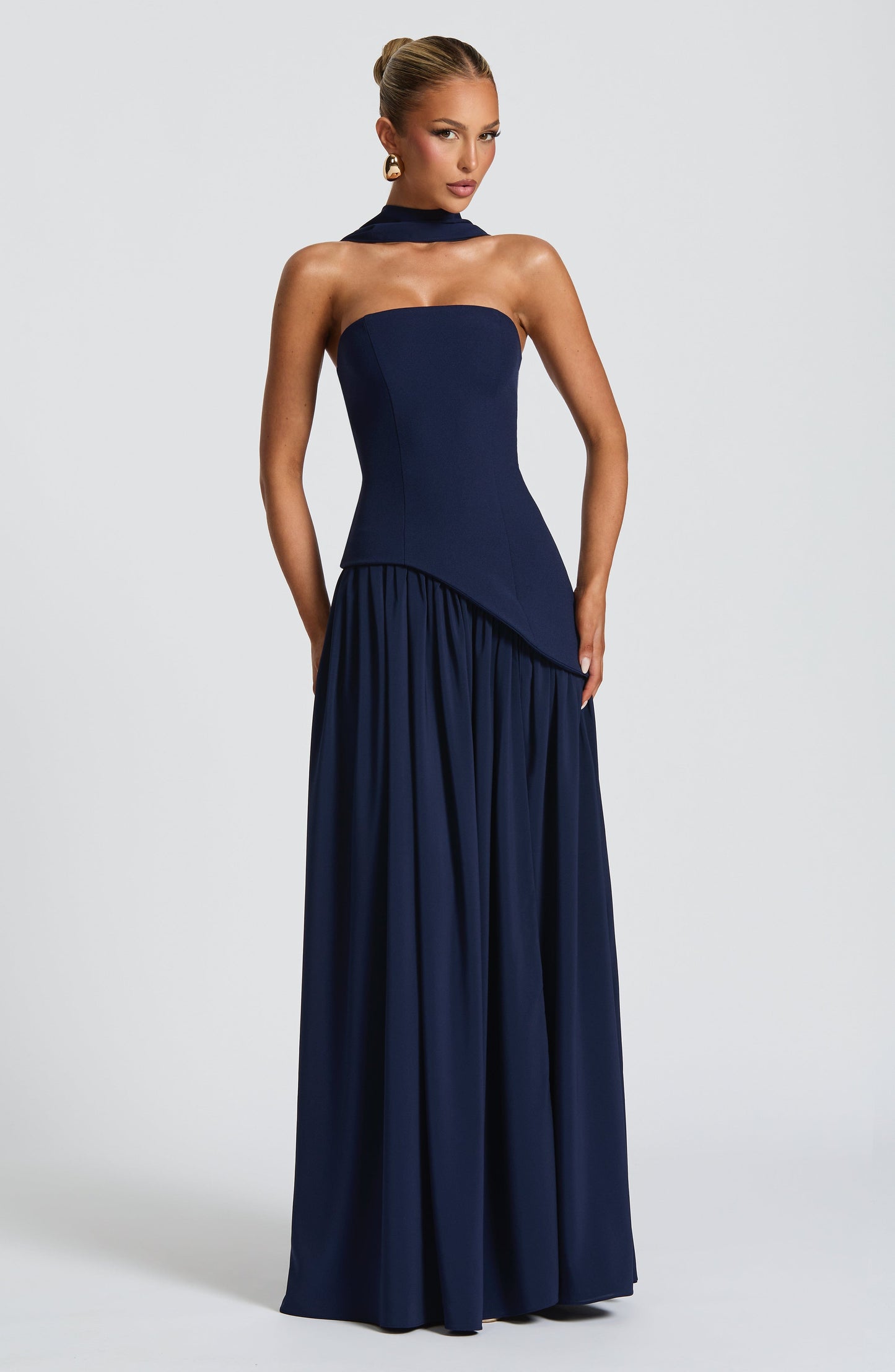 Maliyah Maxi Elbise – Lacivert
