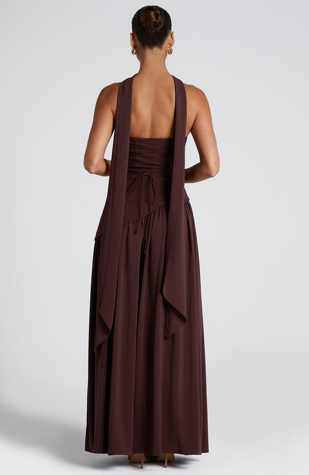 Maliyah Maxi Elbise – Mürdüm Kahve