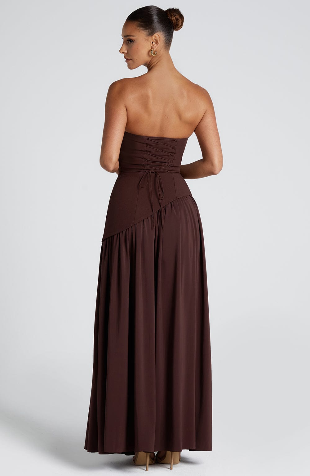 Maliyah Maxi Elbise – Mürdüm Kahve