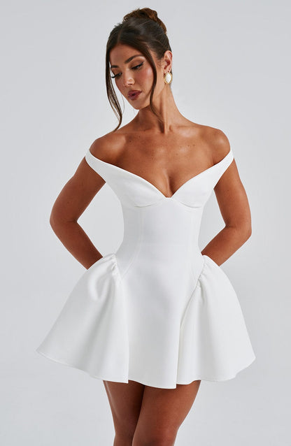 Marla Mini Elbise - Beyaz