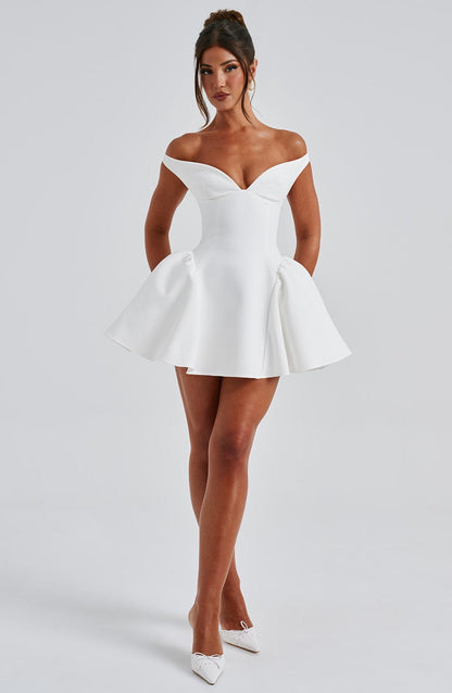 Marla Mini Elbise - Beyaz