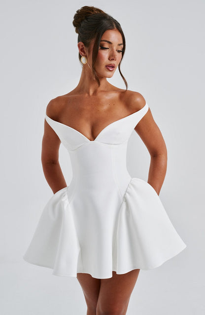 Marla Mini Elbise - Beyaz