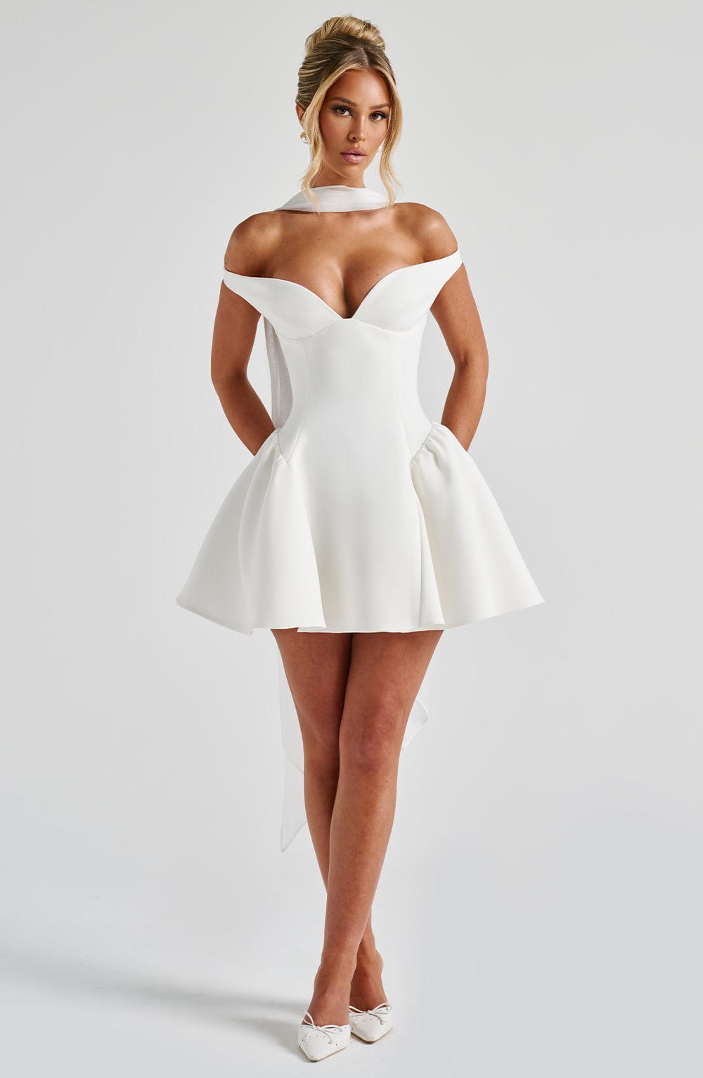 Marla Mini Elbise - Beyaz