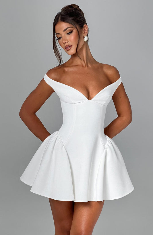 Marla Mini Elbise - Beyaz