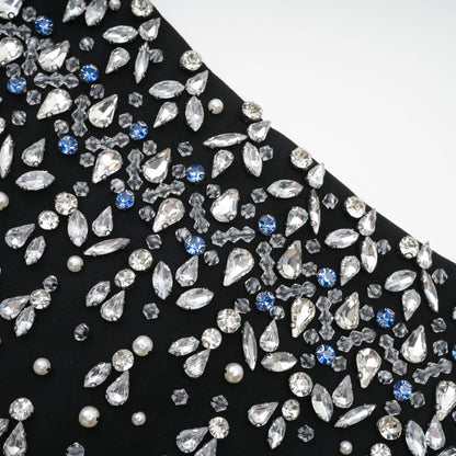 Bella Kristal Taşlı Mini Elbise