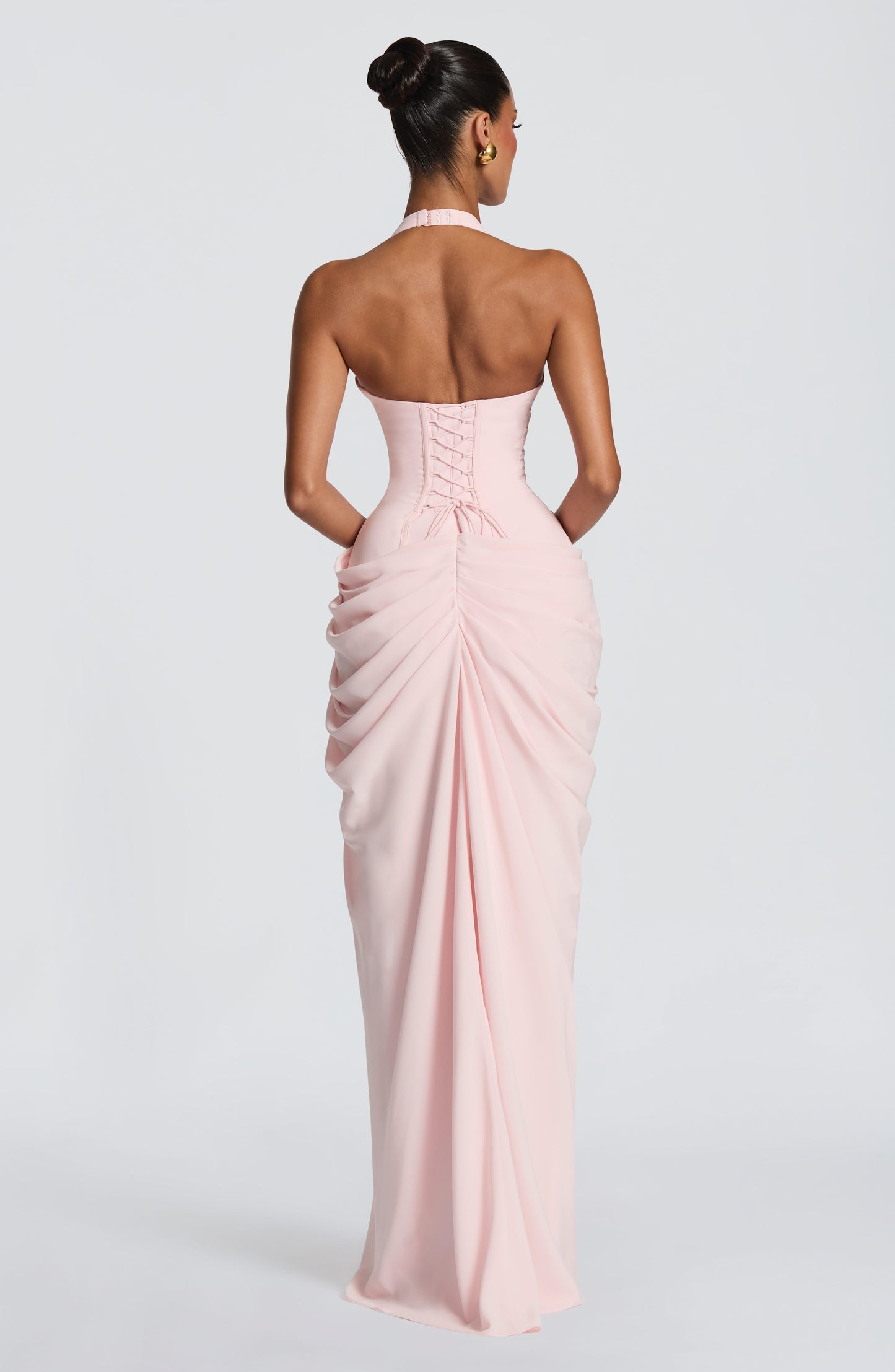 Amara Maxi Elbise - Pudra