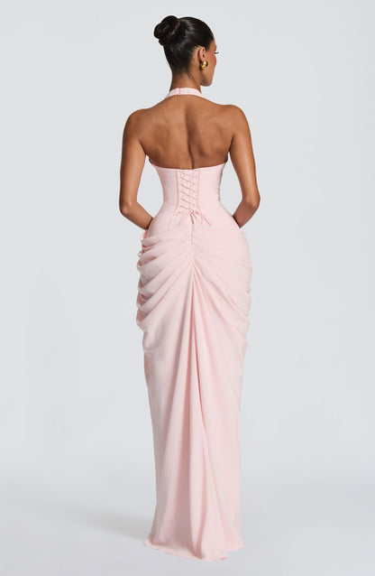 Amara Maxi Elbise - Pudra