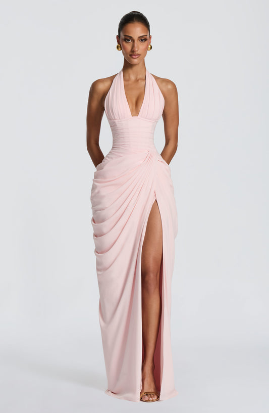 Amara Maxi Elbise - Pudra