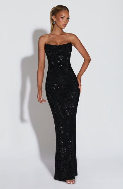 Mirabella Maxi Elbise – Siyah