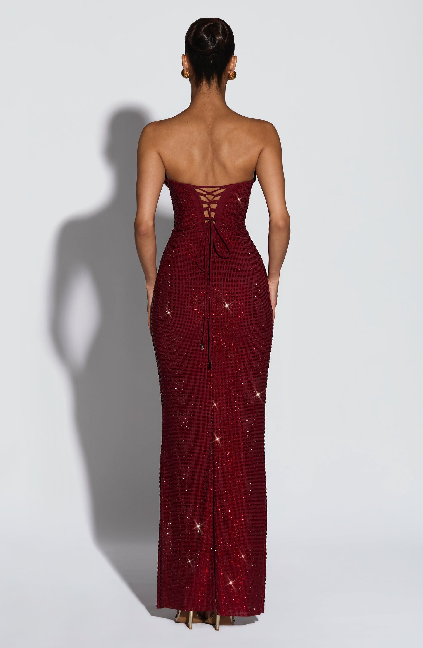 Mirabella Maxi Elbise – Bordo