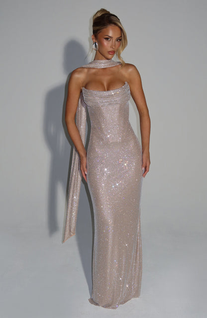 Mirabella Maxi Elbise – Nude