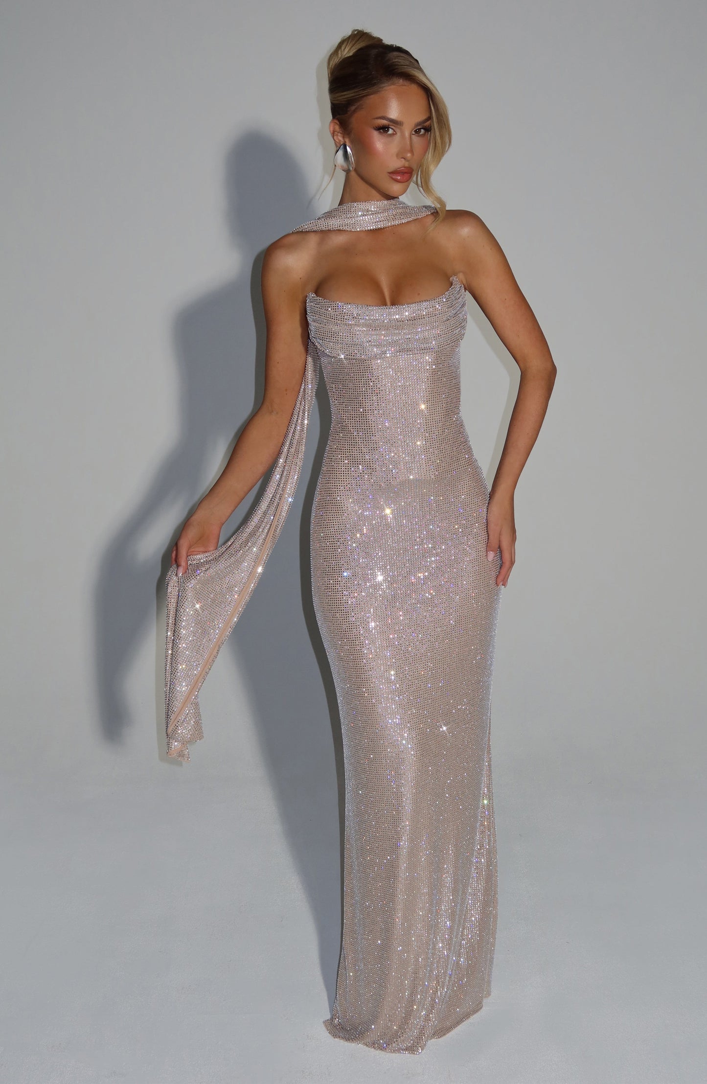 Mirabella Maxi Elbise – Nude