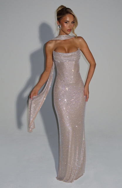 Mirabella Maxi Elbise – Nude