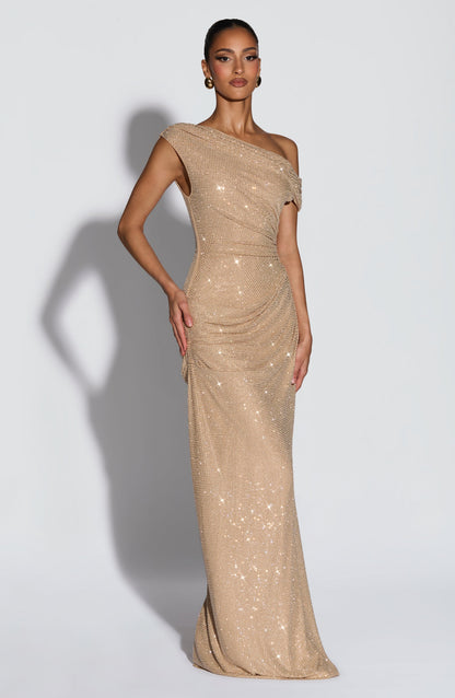 Ottilie Maxi Elbise – Altın