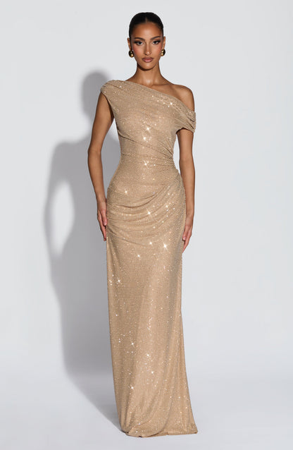 Ottilie Maxi Elbise – Altın