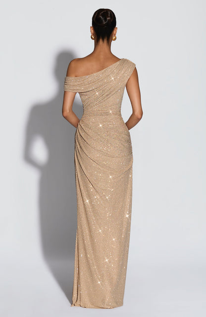Ottilie Maxi Elbise – Altın
