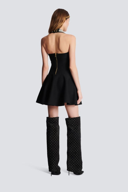 Patricia Kristal Taşlı Mini Elbise