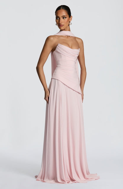 Patricia Maxi Elbise – Pudra Pembe