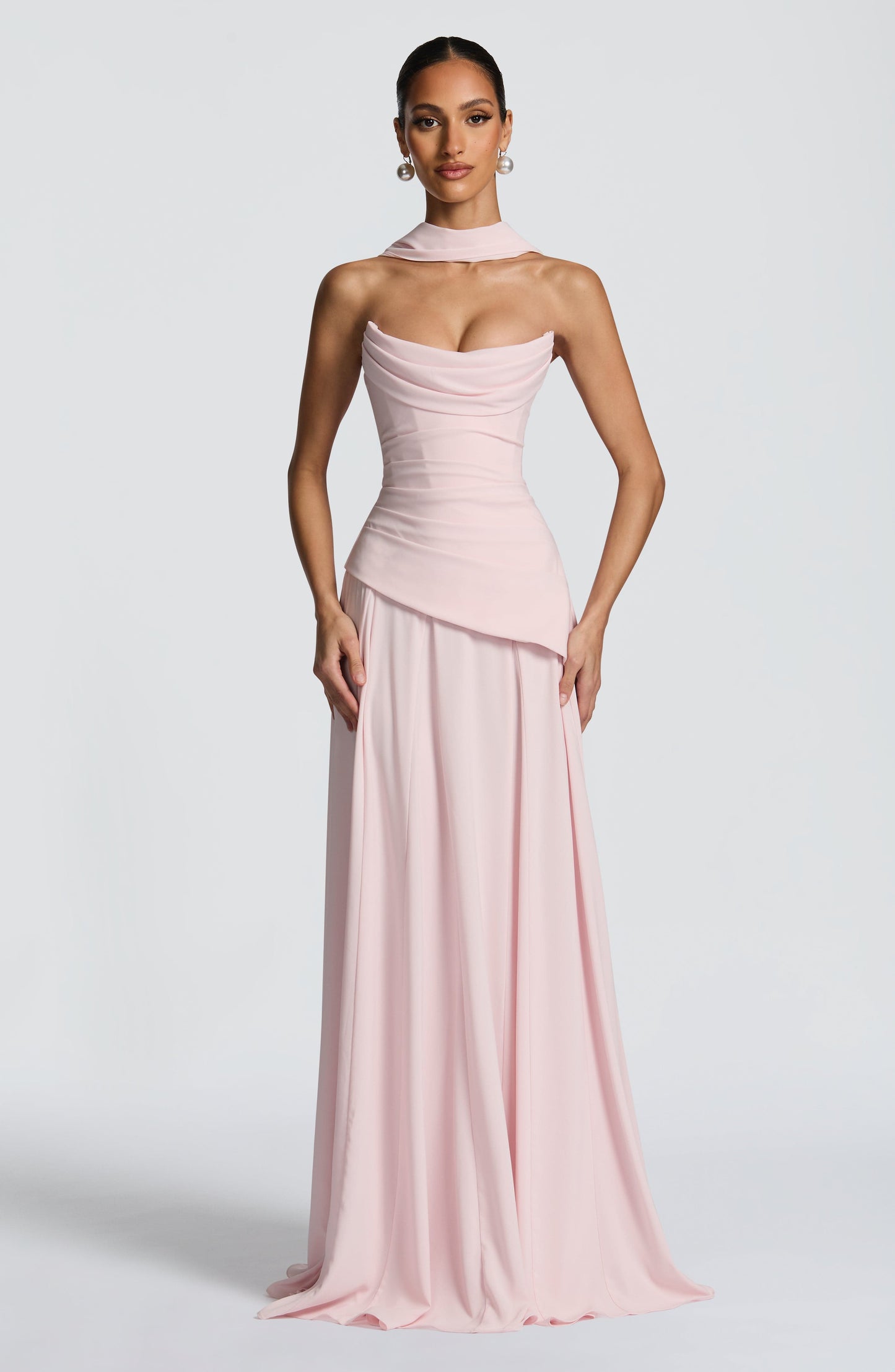 Patricia Maxi Elbise – Pudra Pembe