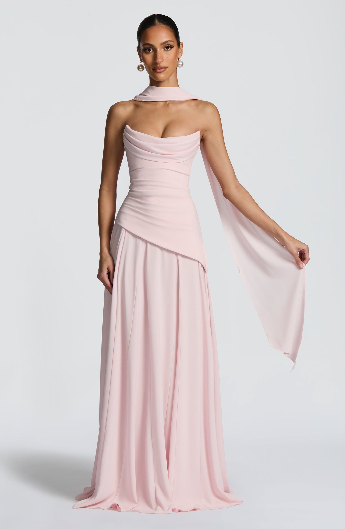 Patricia Maxi Elbise – Pudra Pembe