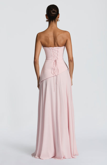 Patricia Maxi Elbise – Pudra Pembe
