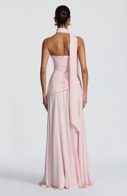 Patricia Maxi Elbise – Pudra Pembe