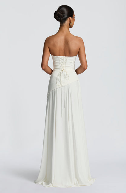 Patricia Maxi Elbise – Fildişi