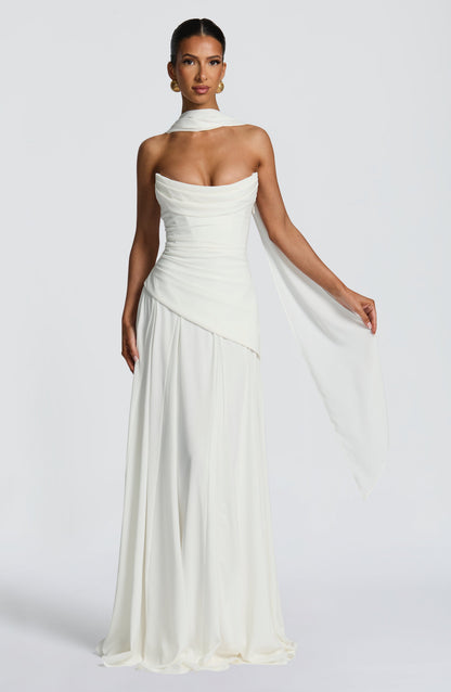 Patricia Maxi Elbise – Fildişi