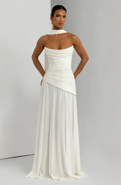 Patricia Maxi Elbise – Fildişi