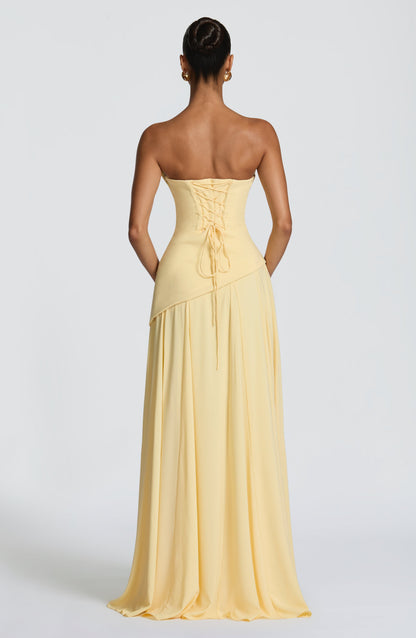 Patricia Maxi Elbise – Limon Sarısı