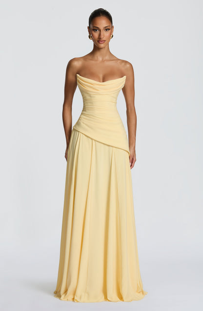 Patricia Maxi Elbise – Limon Sarısı