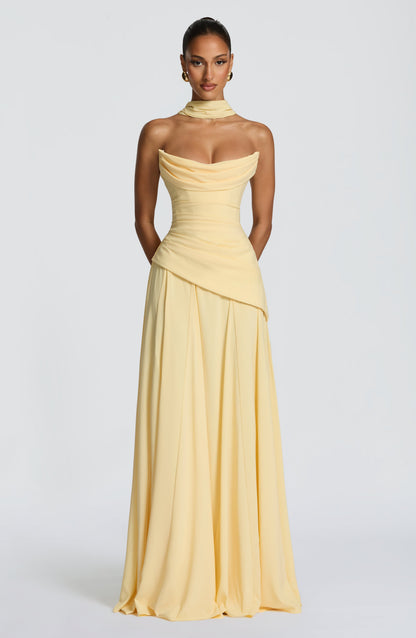 Patricia Maxi Elbise – Limon Sarısı