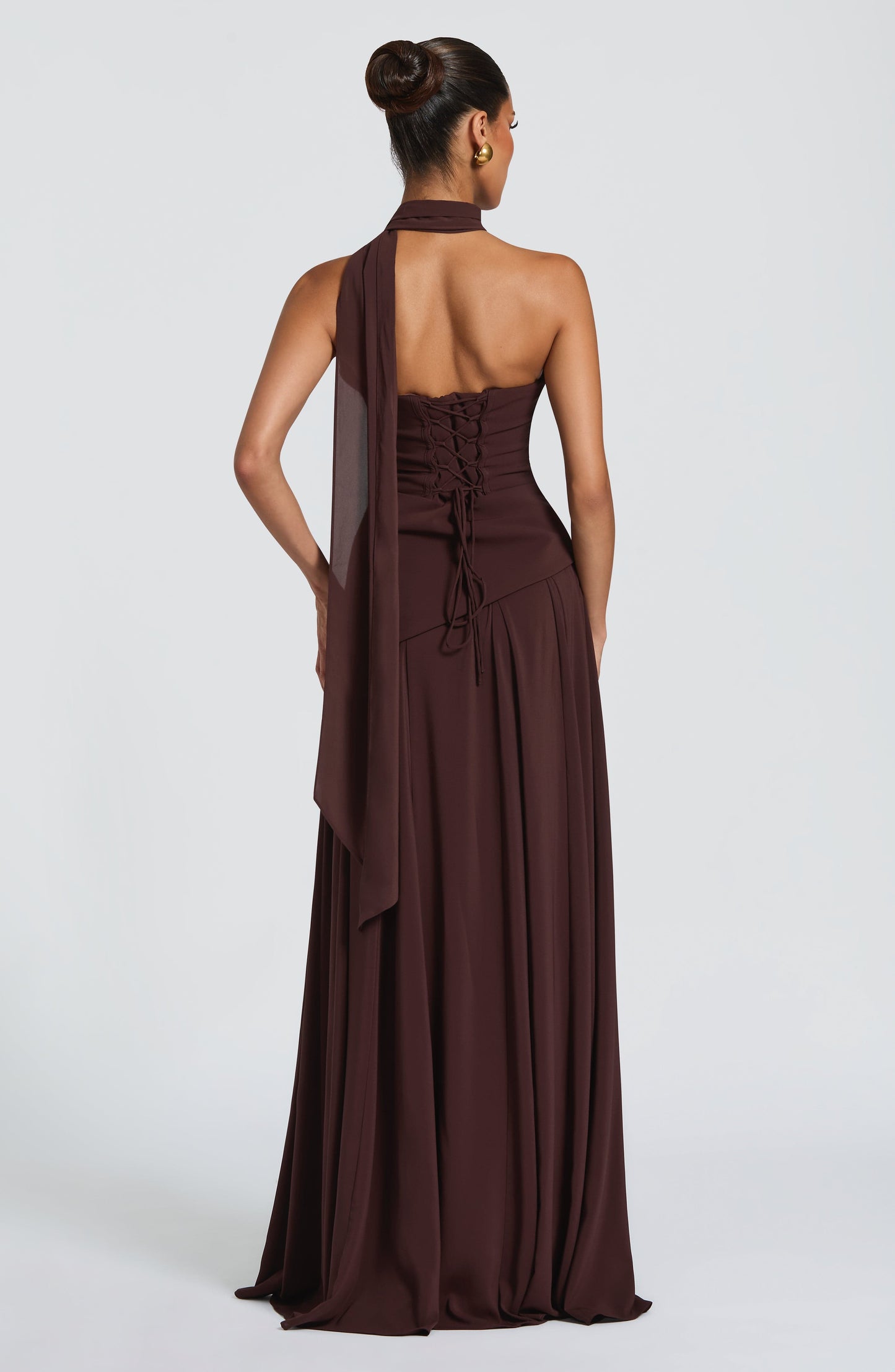 Patricia Maxi Elbise – Mürdüm Kahve