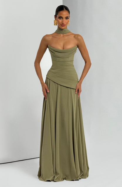Patricia Maxi Elbise – Adaçayı Yeşili