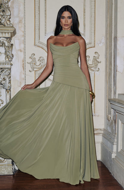 Patricia Maxi Elbise – Adaçayı Yeşili