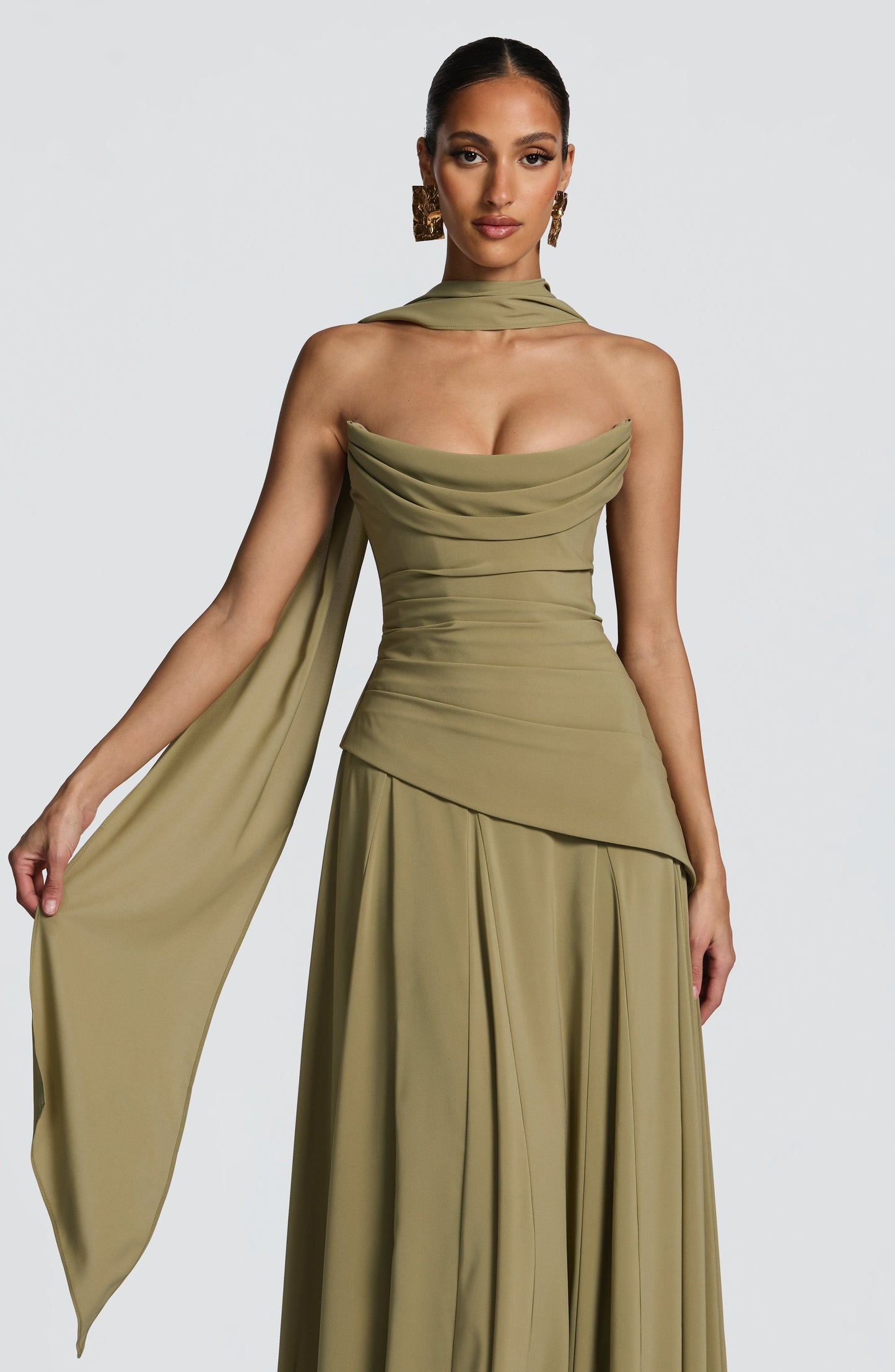 Patricia Maxi Elbise – Adaçayı Yeşili