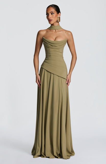 Patricia Maxi Elbise – Adaçayı Yeşili