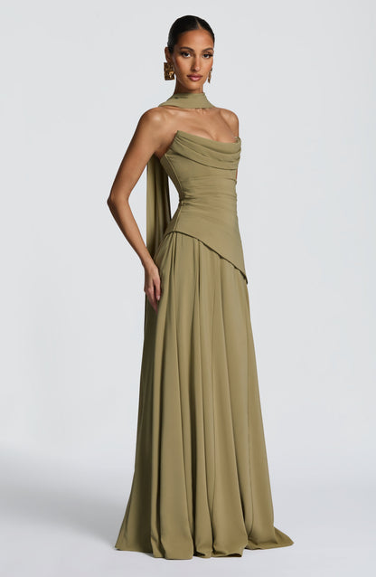 Patricia Maxi Elbise – Adaçayı Yeşili