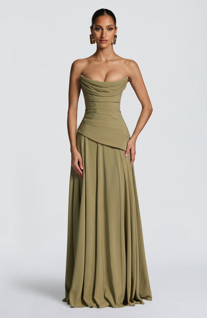 Patricia Maxi Elbise – Adaçayı Yeşili