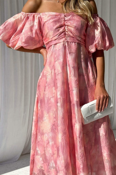 Patricia Off-Shoulder Midi Elbise