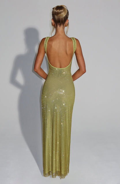 Petra Maxi Elbise – Zeytin Yeşili