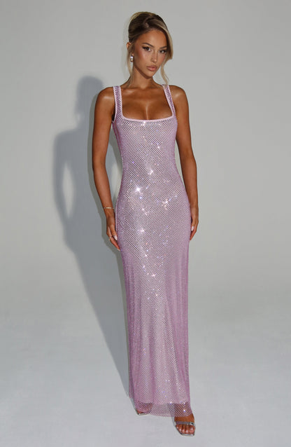 Petra Maxi Elbise – Pembe