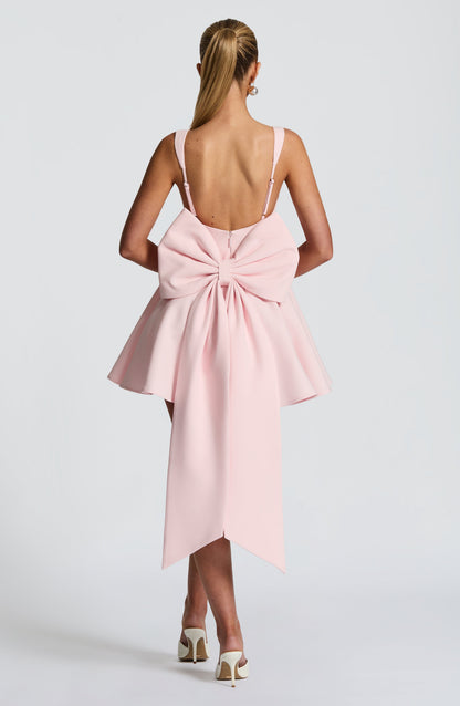 Rue Mini Elbise – Pudra Pembe