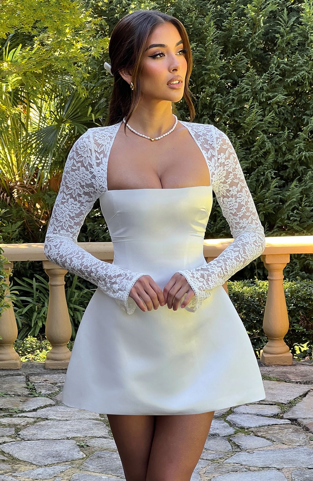 Sadie Mini Elbise – Fildişi