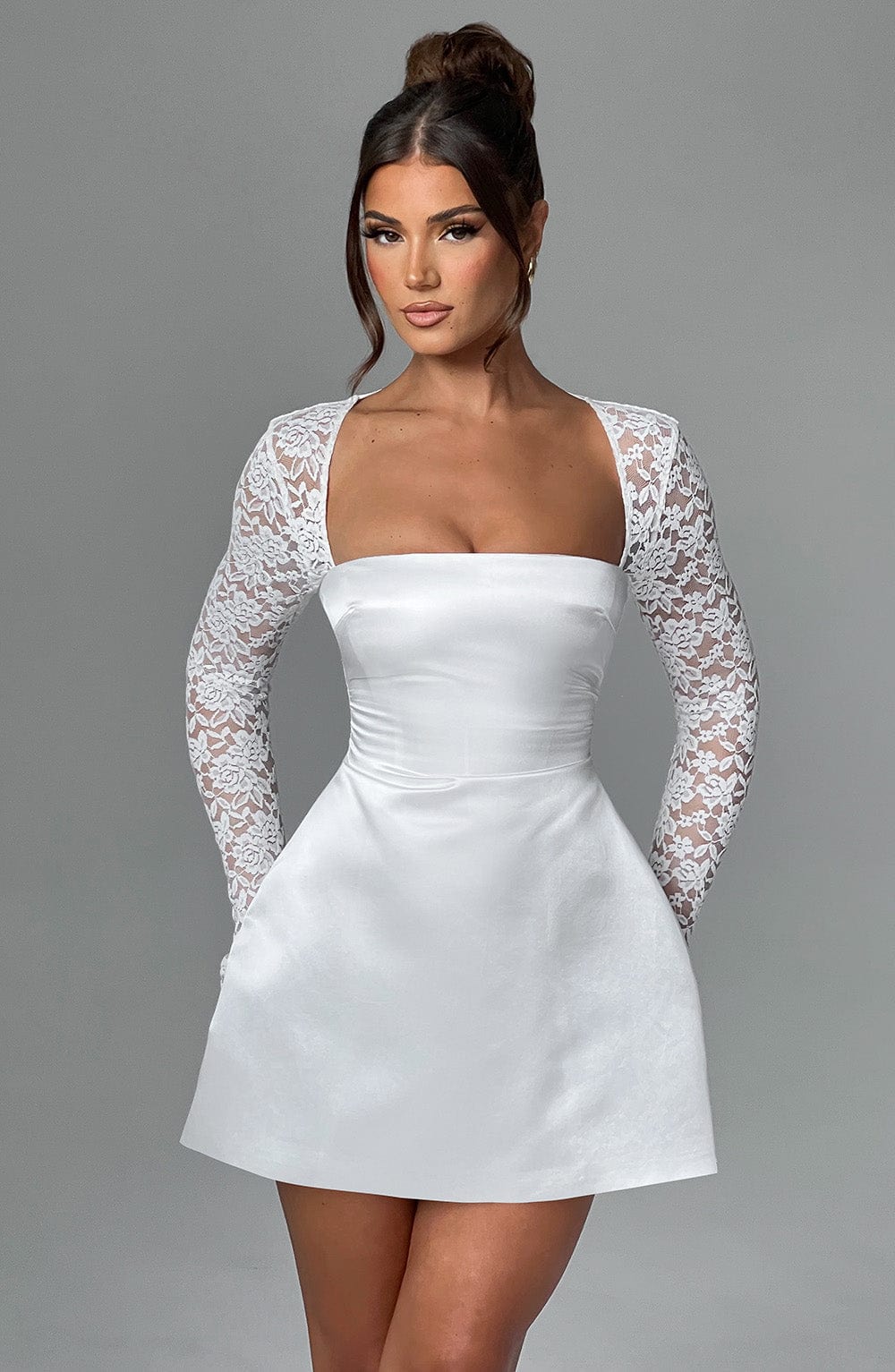 Sadie Mini Elbise – Fildişi