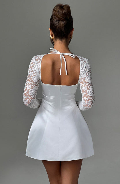 Sadie Mini Elbise – Fildişi