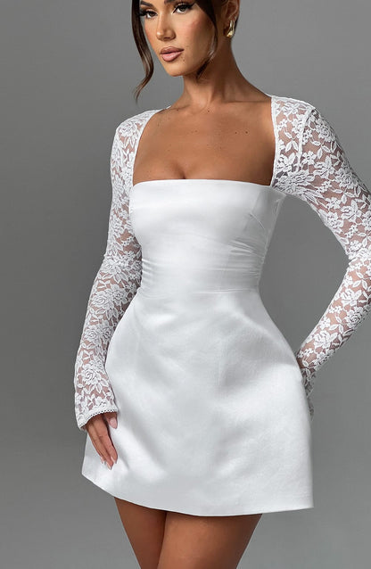 Sadie Mini Elbise – Fildişi