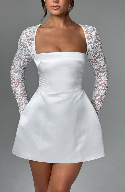 Sadie Mini Elbise – Fildişi